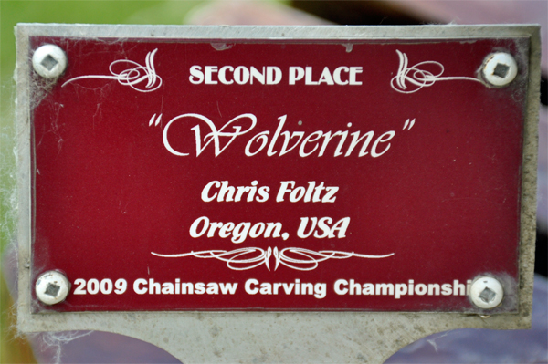 sign: 2009 Second Place winner